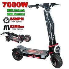7000W Dual Motor Electric Scooter 60V 36AH NFC APP Control 55MPH 62Mile Foldable