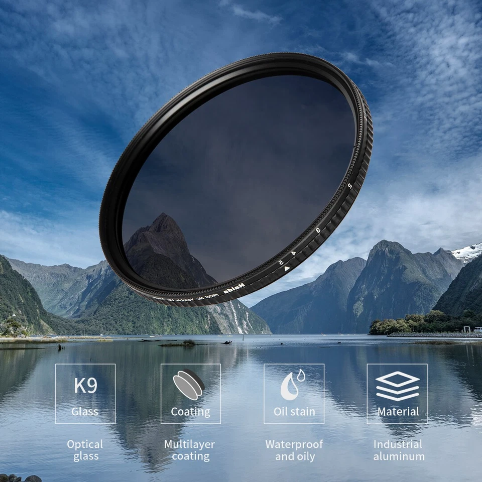 Haida PRO II MC Variable ND 1.5-5 Stops Filter 49 52 55 58 62 67 72 77 82 mm - Image 3 of 4