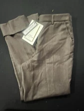Tara Jarmon Brown Flannel Pants Philippa Size 36 New With Tags Made In France