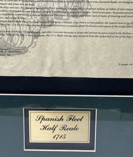 Spanish Fleet / Pillar Reale (1715 Fleet) Half Reale Coin - 第 2/5 張圖片