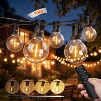 Lichterkette AußEn 30M LED G40 Warmweiß Mit Fernbedienung Dimmbar Timer 2 StüCk