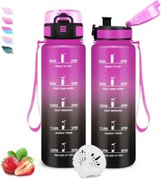Trinkflasche- 1L- Wasserflasche Sport, Trinkflasche Auslaufsicher, Leicht Zu