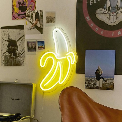 NEON LED Licht, dekorative Wand-Leuchte, Banane gelb, ca. 46 x 29,5 x 2 cm - Picture 2 of 4