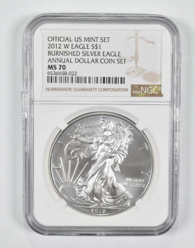 MS70 2012-W Burnished Annual Set - American Silver Eagle NGC *0014
