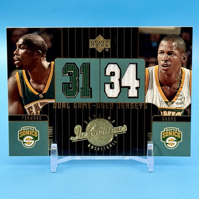 Upper Deck 2002-03 Inspirations Reggie Evans/Ray Allen Dual GU Jersey #121