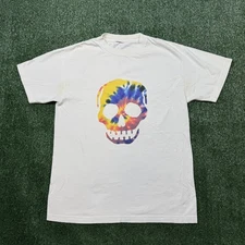 Fourstar Skateboarding Graphic T Shirt Men's Size M White Short Sleeve Skull Tee
