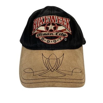 Hat Cap Bike Week Ocean City 2007 Black Tan Embroidery Beach Club Promotions