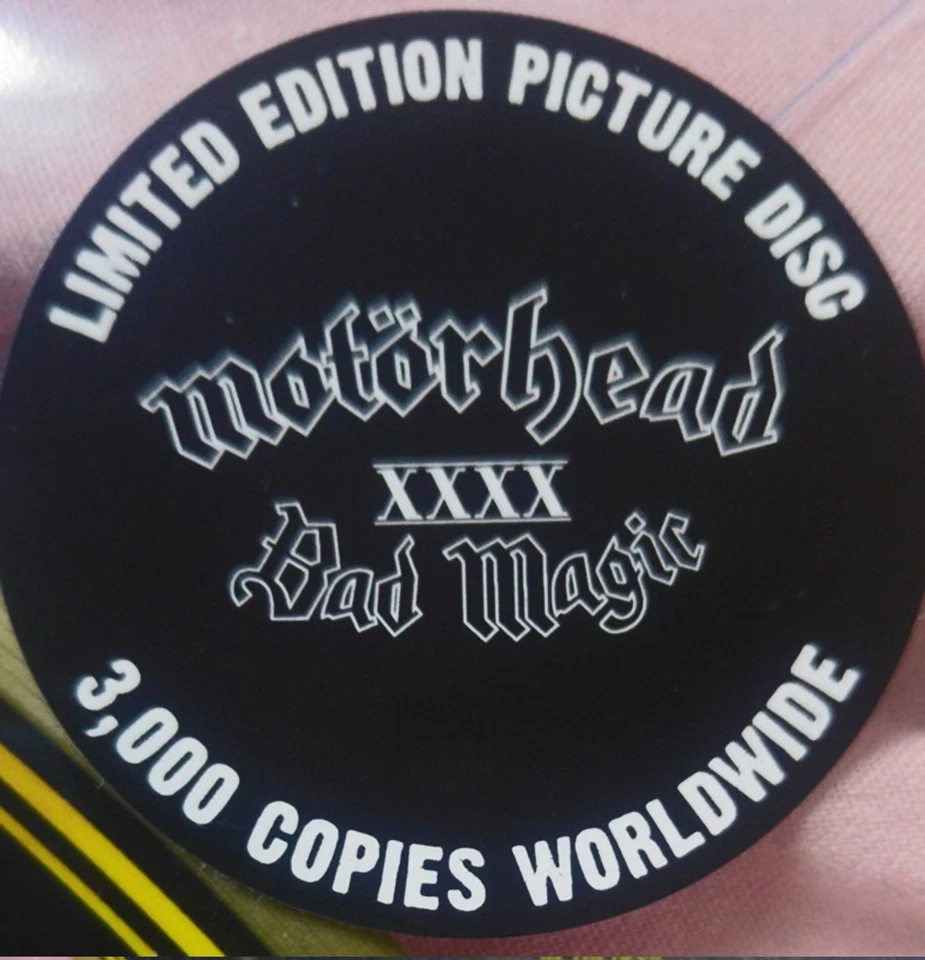 MOTORHEAD LP Bad Magic PICTURE DISC VINYL Gold Rim Version 3000 MADE 2105 1 Only - Image 2 of 4
