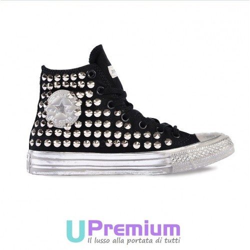 Converse All Star Berlin Borchiate Nere Argento Vintage Zapatos Borchiate Handmad Converse All Borchiate Star Berlin Borchiate All Nere Argento Vintage Zapatos Borchiate Handmad 43081b