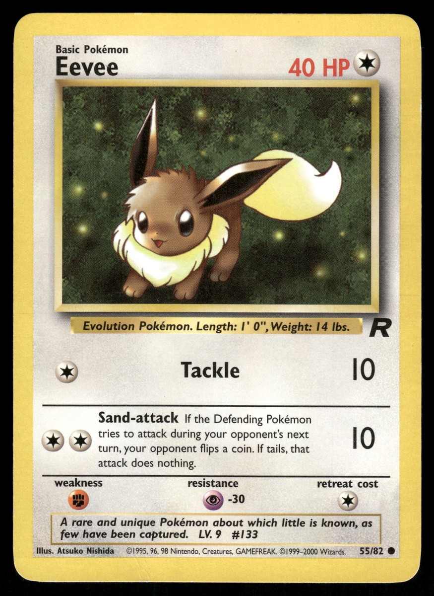 Eevee HP 55/82 Team Rocket Pokemon Card | eBay