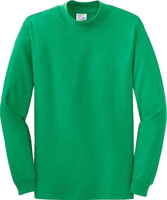 Port & Company by Hanes Men's 100% Cotton Mock Turtleneck S-4XL NEW
