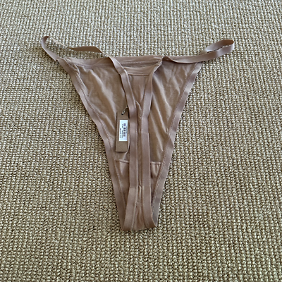 Kim Kardashian Skims Ochre Mesh Thong, Size 4X NWT | eBay