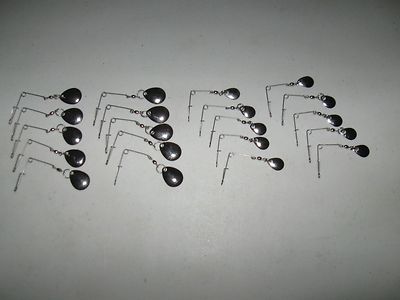 20 NEW NICKEL BEETLE / JIG SPINNER 10 sz ''0'' and 10 sz ''1'' SAVE $ MAKE YOUR OWN 
