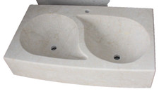 Lavello di VERO marmo Botticino levigato misure grandi 90x53x20 cm una vasca.