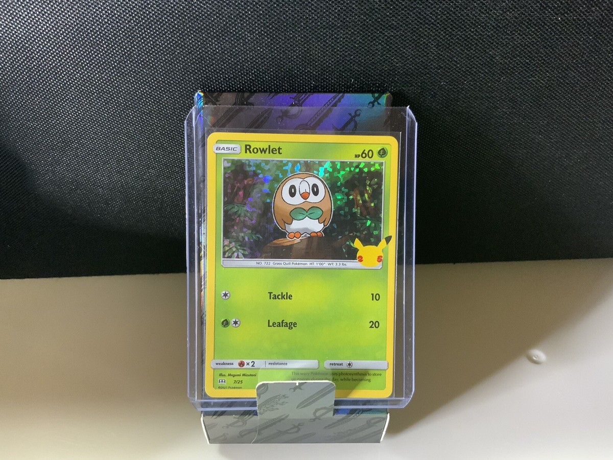 Rowlet 2021 Pokemon Mcdonalds 25th Anniversary Cards - Rowlet 07/25 Holo