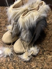 Mixit Women Faux Fur Slippers New Size 7/8 Tan - Incredible Looking  New 