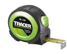TRACER 8m Auto-Lock Tape Measure (Nylon Coated Tape Measure with Magnetic Hook