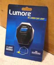 Lumore 50 Lumen Cap Light - 3 Light Modes - USB Rechargeable - $16 retail price