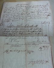 Peasant Uprising Lessonitz (Bohemia) 1775: invoice food for the soldiers, 8 p.