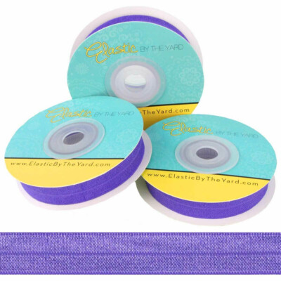 Violet Fold Over Elastic 1'' (25mm) | Elastic By the Yard