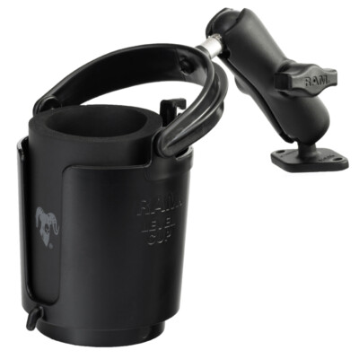RAM Mount Self-Leveling Cup Holder with Diamond Plate RAM-B-102-132U