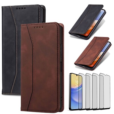 For Samsung Galaxy A15 5G Leather Case Card Wallet Flip Cover / Screen Protector