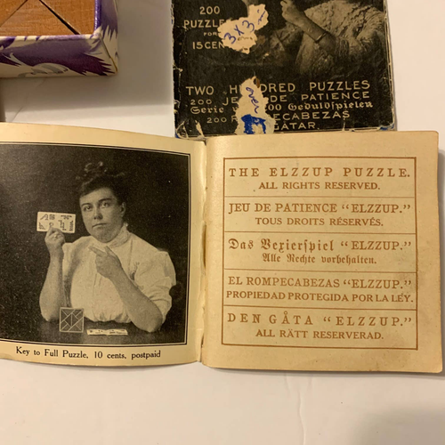 Antique 1920's Elzzup Co Wooden Blocks Puzzle Rare HTF - Picture 7 of 10