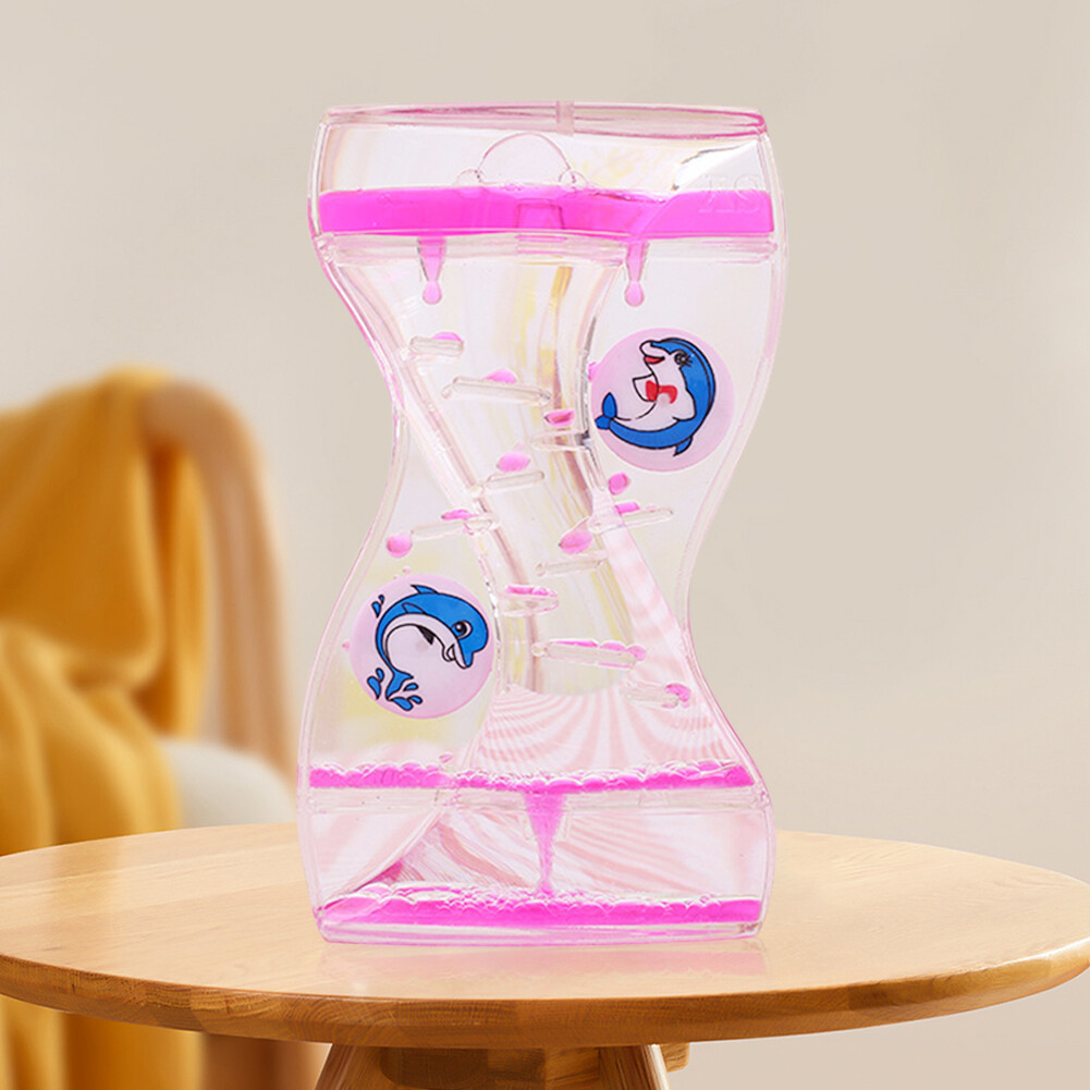 Liquid Timer Pressure Relief Liquid Motion Bubbler for Boys(Pink Single