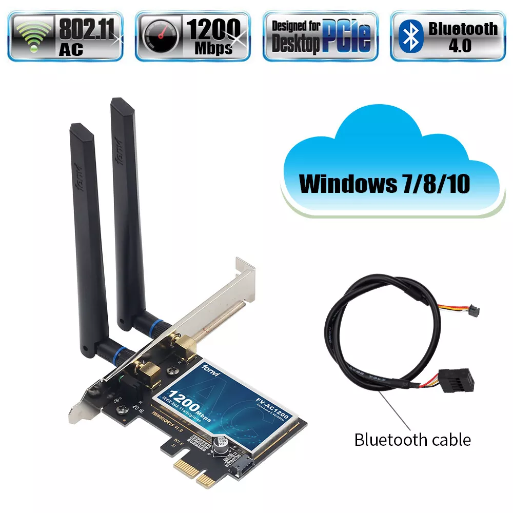 Dual Band PCI-E WiFi Adapter Desktop PCI-E Wireless-AC Network 6871658926646 | eBay