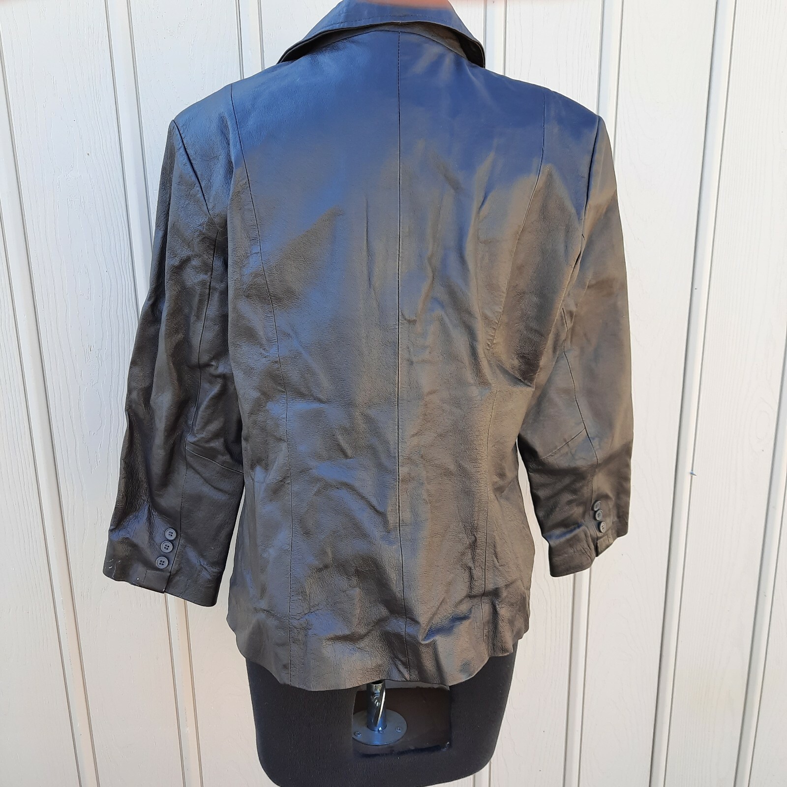 John Paul Richard Uniform Leather Jacket Women Size 8… Gem