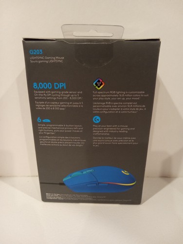 Logitech G203 LightSync (910005790) Wired Gaming Mouse - BLUE - Picture 2 of 4