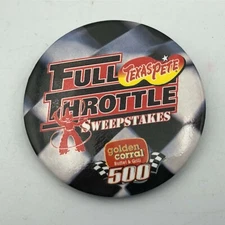 Golden Corral Employee Badge Button Pin Pinback Full Throttle Texas Pete   Q7