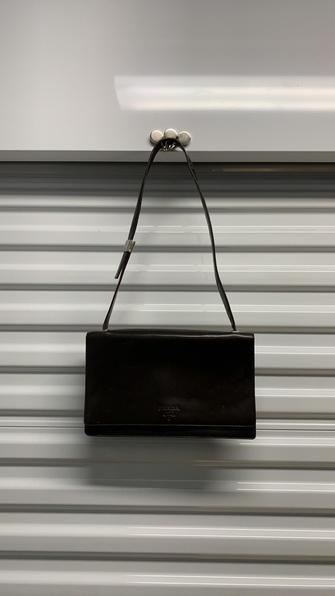 Prada Vintage Box Calf Flap Shoulder Bag | eBay Prada Vintage Box Calf Flap Shoulder Bag | eBay