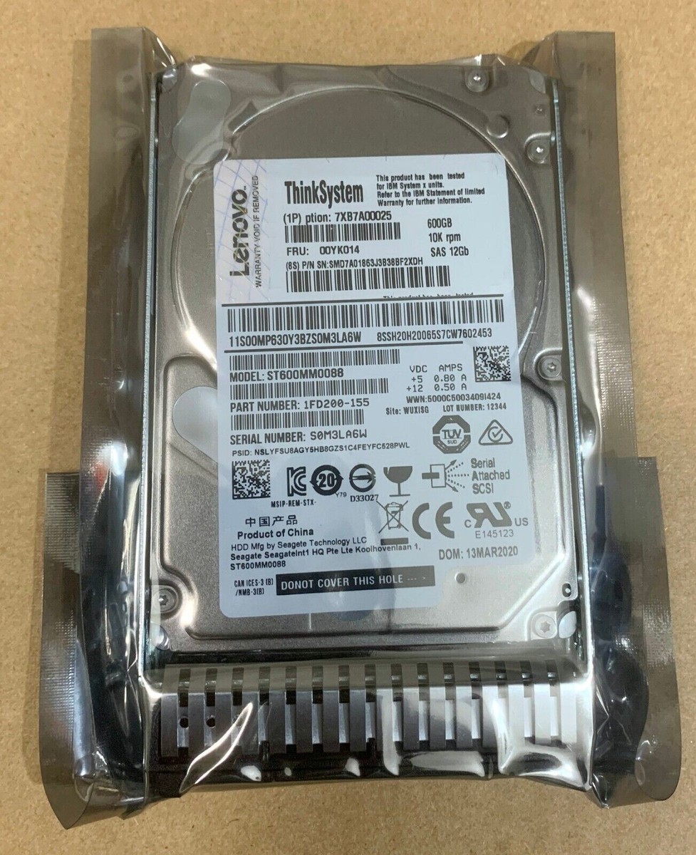 IBM/ Lenovo ThinkSystem 00YK014 7XB7A00025 2.5