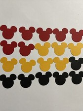 Mickey Mouse inspired confetti paper piecing handmade 30 pieces