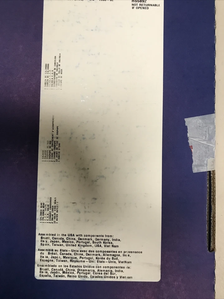 Juego de juntas de culata de motor automático Mahle HS5892 Chrysler nuevo en caja original Foto 3 de 4