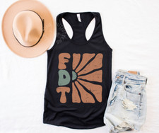 FDT TANK TOP | SUBTLE FLORAL FDT TANK | WOMEN'S RACERBACK PROTEST TANK TOP