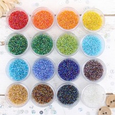 Glass Seed Beads - Size 12 - Round - 12g Per Pack Approx. 900 Beads
