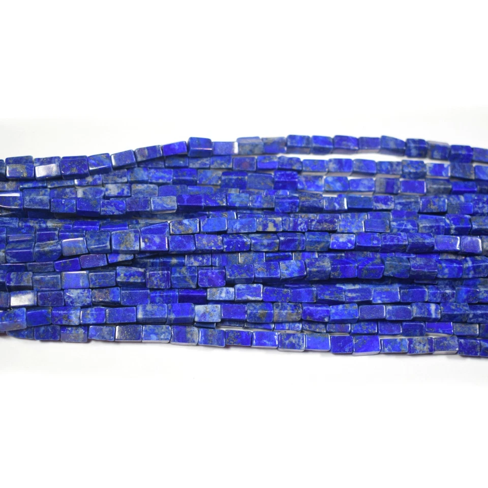 Natürliche Lapislazuli glatte rechteckige Form Edelstein Perlen für Schmuckhe... - Bild 3 von 4