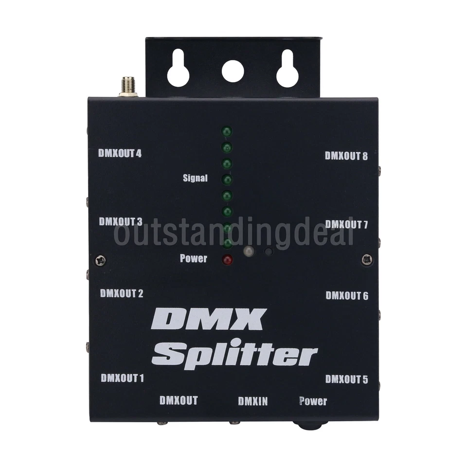 8-Channel DMX Splitter Signal Amplifier Wireless DMX512 Signal Splitter ot16 - Image 4 of 4
