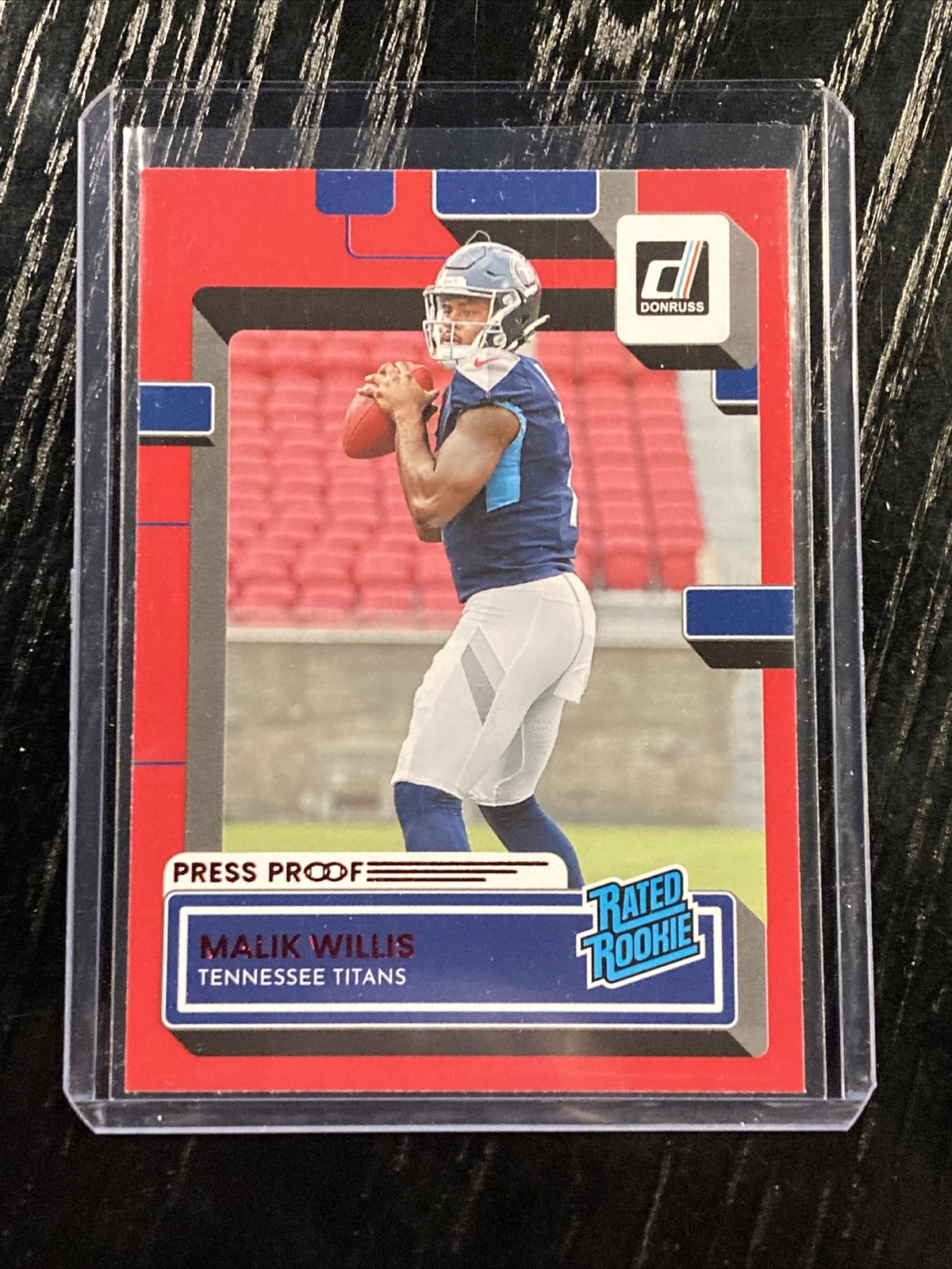 2022 Donruss Malik Willis #303 Rated Rookie Press Proof Red RC Tennessee Titans
