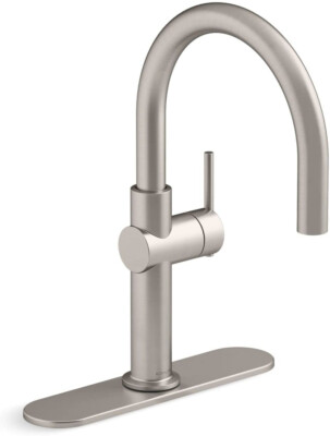 Kohler K-22975-VS Crue Wet Bar & Prep Sink Faucet, Vibrant Stainless