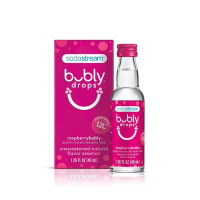 SodaStream - Bubly Drops - RASPBERRY- Unsweetened Natural Flavor(pack of 2)