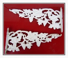 2 soportes de estantería antiguos soporte de pared consola hierro ángulo de pared hierro 2600 gramos lote
