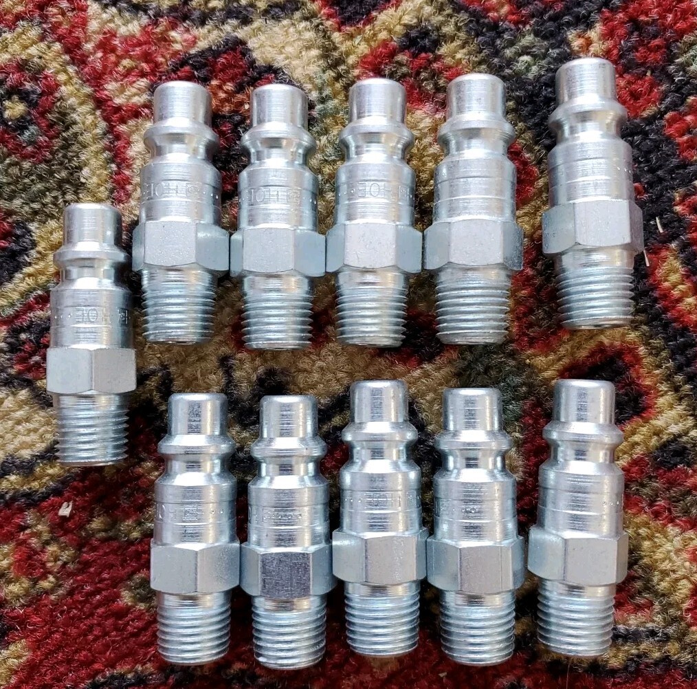 11 Parker HOE Air Tool Nipple 1/2" Body 3/8 - 18 Thread NPTF LOT