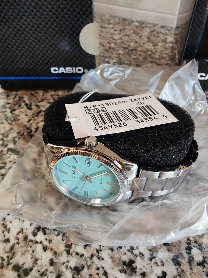 Casio MTP-1302PD-2A2VEF 44,2mm Cassa in Ottone Colore Argento e Braccialetto in - Immagine 4 di 4