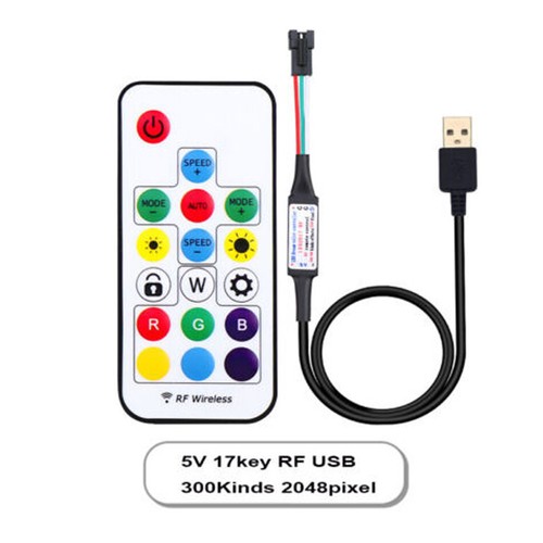 WS2812B 8/16/24/35/45 Leds 5V RGB Pixel Ring Modules USB 14key RF Controller Kit - Picture 5 of 30