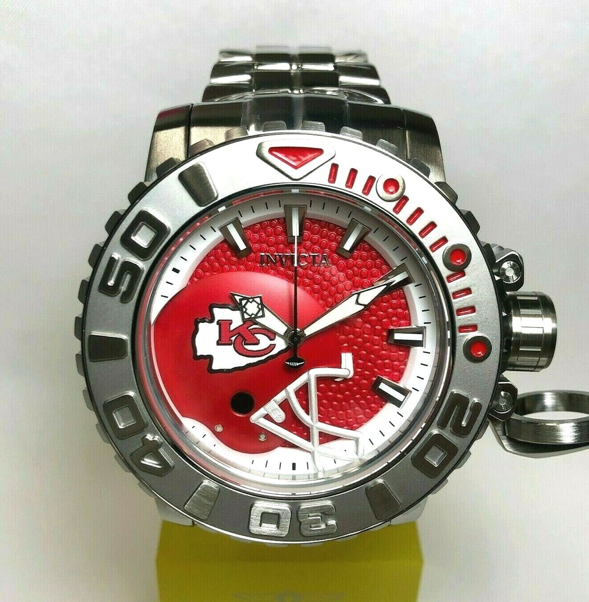 INVICTA 33011 NFL 58mm Sea Hunter Gen II Auto Bracelet Watch  display picture 3