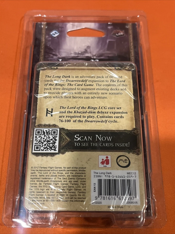 The Lord of the Rings: The Card Game THE LONG DARK Adventure Pack LCG NEW SEALED - Image 2 of 2