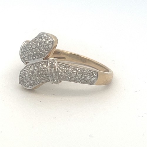 Stamped ABS Pave Diamond Snake Ladies Band 4.2 grams 14k Gold - Picture 3 of 9